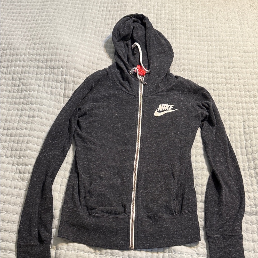 Nike Women's Charcoal Zip-Up Hoodie
